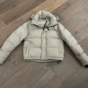 The Aritzia Super puff, sage green, size 3XS